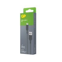 GP Charge & Sync Cable 1m USB-A to USB-C | Flexible TPE | 18W Quick Charge | 480Mbps Data Transfer | by Powercell