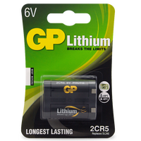GP Lithium GP2CR5 C1 6V Photo Battery | Long-Lasting Lithium Chemistry | Compact Size | by Powercell