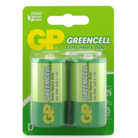 D Cell Battery | 1.5V Extra Heavy Duty | Carbon Zinc Chemistry | @Card of 2 | by Powercell