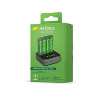 GP Recyko 4 Bay USB Charger | Vertical Design | LCD Display | Safety Timer Protection | by Powercell