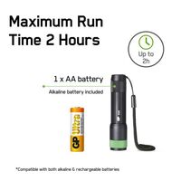 GP Discovery Consumer Torch | 85 Lumens Brightness | IPX4 Water Resistant | Cree LED | by Powercell