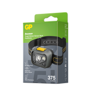 GP Discovery Consumer Headlamp | 375 Lumens | Tough Motion Sensor | IPX5 Water Resistant | by Powercell