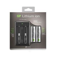 5V Dual Slot Li-Ion Charger | Includes 2 x GP18650 Batteries | Intelligent Charging | USB Powered | by Powercell