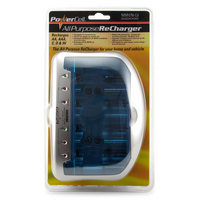 All Purpose Charger NiMH NiCad | Supports AA, AAA, C, D, 9V | 12V/240V Input | by Powercell