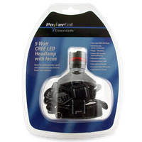 5W Cree R2 LED Head Light | 250 Lumens Output | Focusable Beam & Adjustable Strap | by Powercell