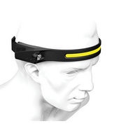 USB Rechargeable Rubber Headlamp | 350 Lumens Brightness | COB & LED Spot Modes | Hand Wave Control | by Powercell
