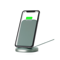 10W Wireless Charging Stand | Dual-Coil Design | Qi-Certified | Grey | by Powercell