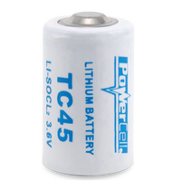 3.6V 1/2AA Lithium Thionyl Chloride Cell | 1200mAh Capacity | Bobbin Construction | by Powercell