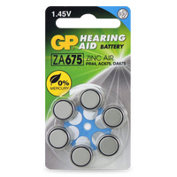 GP Zinc Air 14V Hearing Aid Battery PR44 | Long-Lasting Power | Dial Pack of 6 | by Powercell
