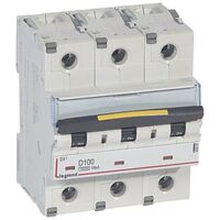 MCB DX3 10000A 3 pole 100A curve D