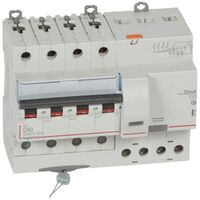 RCBO DX3 6000A 4 pole 40A curve C type AC 30mA