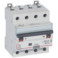 RCBO DX³ 6000A 4 poles 10A curve C type A 300mA