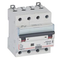 RCBO DX³ 6000A 4 poles 32A curve C type A 300mA