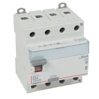 RCD DX³-ID - 4P 400 V~ neutral right hand side - 63 A - 30 mA - A type