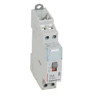 Contactor CX³   with front face handle 2 pole - 25A - 250V~ -  2 NO contacts with 24V~ coil - 1 module