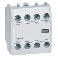 Auxiliary contact 1NO3NC for CTX3 3P 9A to 150A and 4P 40A to 135A - front mounting