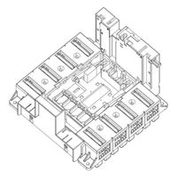 Rear terminals DPX³ 1600 - draw-out version - 4P