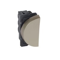 Arteor™ - 1-way switch 10 AX 250 V~ - 1 left modules round version - Champagne
