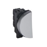 Arteor™ - 2-way switch 10 AX 250 V~ - 1 left modules round version - Alu