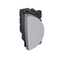 Arteor™ - 2-way switch 10 AX 250 V~ - 1 right modules round version - Alu