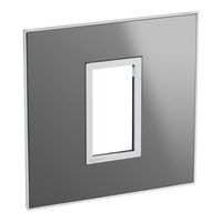 Arteor™ - British standard plate square version 1 module - Reflective Metal - Stainless Steel