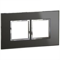 Arteor™ - British standard plate square version 4 modules - Reflective Metal - Black