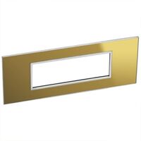 Arteor™ - Italian / US standard plate square version 6 modules - Reflective Metal - Gold