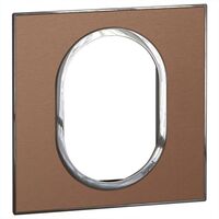 Arteor™ - British standard plate round version 3 modules 1 gang - Brushed Metal - Pink Champagne