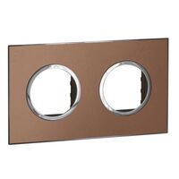 Arteor™ - Italian / US standard plate round version 4 modules - Brushed Metal - Pink Champagne