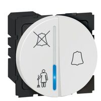 Arteor™ - Hotel bedroom call indicator - lamp + bell push - 2 round modules - White