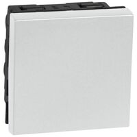 Arteor™ - 2-way double pole switch 20 AX 250 V~ - 2 modules - Soft Alu