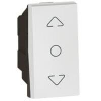 Arteor™ - Curtain switch - centre off - 1 module - White