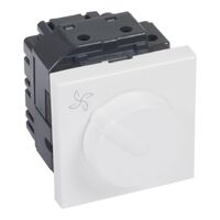 Arteor™ - Fan controller - Fan step regulator 100 W - 2 modules - White