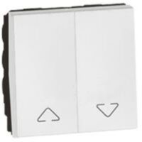Arteor™ - Double switch for electric roller blinds control - 2 modules - White