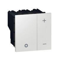 Arteor™ - Push-button dimmer - for ballast 0-10 V - 2 square modules - White