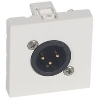 Arteor™ - 3-pole XLR socket - male - 2 modules - White
