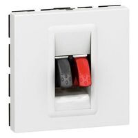 Arteor™ - Loudspeaker soket Arteor™- 4 mm² terminal - 2 modules - White