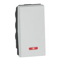 Arteor™ - 2-way switch - with indicator 20 AX 250 V~ - 1 module - Soft Alu