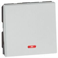 Arteor™ - 2-way switch - with indicator 20 AX 250 V~ - 2 modules - Soft Alu