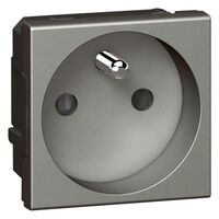 Arteor™ - Socket - French - 2P+E shuttered - 10/16 A - 2 modules - Magnesium