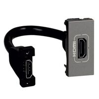 Arteor™ - HDMI socket - preterminated - 1 module - Magnesium