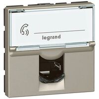 Arteor™ - Telephone socket - RJ12 - 6 contacts - 2 modules - Champagne
