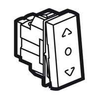 Arteor™ - Curtain switch - centre retract - 1 module - Magnesium