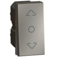 Arteor™ - Curtain switch - centre off - 1 module - Magnesium