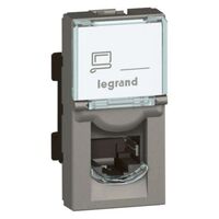 Arteor™ - RJ45 socket - category 6A UTP - 1 module - Magnesium