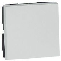 Arteor™ - 1-way push-button - 2 modules - Soft Alu