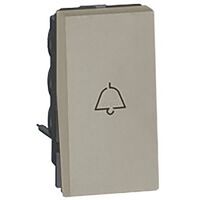 Arteor™ - 1-way push-button - with bell symbol - 1 module - Champagne