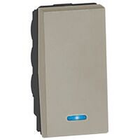 Arteor™ - 2-way push-button - with locator - 1 module - Champagne