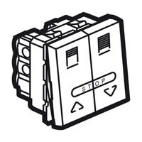 Arteor™ - Double push-button for electric roller blinds control - 10A -2 mod -White