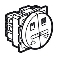Arteor™ - Double push-button for roller blinds control - 10 A - 2 round mod - White